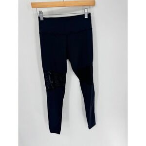 Varley Mesh Panel Leggings Womens XS Black High Rise Athletic Pants
